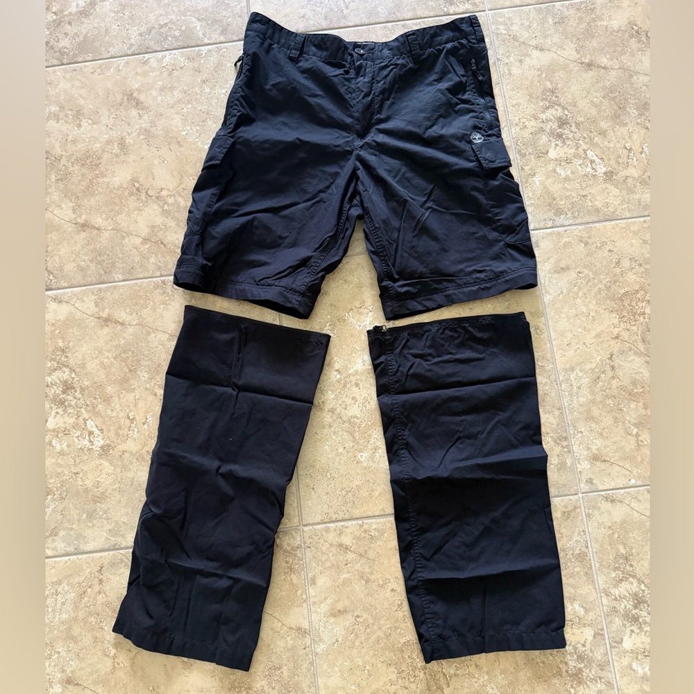 Timberland Black Convertible Cargo Pants 34